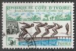 Timbre oblitr n 201(Yvert) Cte d'Ivoire 1961 - Jeux d'Abidjan, natation