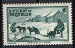 St Pierre & Miquelon 1938; Y&T n 167 *; 2c, faune , chiens de traineaux