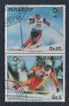 PARAGUAY N 2334 et 2335 o Y&T 1987 Jeux Olympiques d'hiver  Calgary 1988