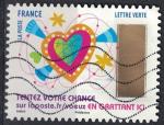 France 2017 Oblitr Used Timbre  gratter N 4 Coeur Y&T 1497