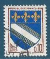 N1353a Armoiries de Troyes (3 bandes de phosphore) oblitr