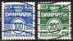 Danemark/Denmark 1983 - Chiffres & vague sous couronne, 100 & 200  - YT 781-82