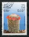 Timbre LAOS Rpublique 1986  Obl   N 706  Y&T  Cactus en Fleur