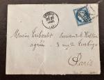 Belle lettre d'Angers pour Paris ( 1874 ) avec un n° 60B