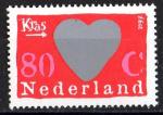 Pays-Bas 1997; Y&T n 1568 (Mi 1607) **; 80c, coeur, souhaits