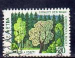 Timbre oblitr de Suisse n 999 Centenaire de la lgislation forestire  SU8980