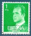 Espagne n2034 Juan Carlos 1er 1p vert-jaune oblitr