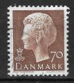 DANEMARK - 1974 - Yt n 580 - Ob - Reine Margrethe II 70o brun