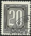 Alemania (RDA) 1957.- Cifras. Y&T S36. Scott O30. Michel D3BXI.