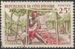  Cte d'Ivoire 1965 - Artisanat/Handcraft: tisserand/weaver, obl/used - YT 233 