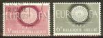 BELGIQUE N1150/1151 Oblitrs (europa 1960) - COTE 0.80 