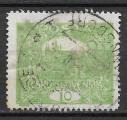TCHECOSLOVAQUIE - 1918/20 - Yt n 31 - Ob - Vue du Hradcany 10h vert jaune