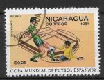 NICARAGUA - 1981 - Yt n 1147 - Ob - Coupe du monde football ; Espagne ; stade B