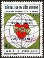 Côte d'Ivoire 1972 - YT 332 ( Journée mondiale de la santé ) Ob