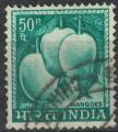 Inde 1967 Oblitr Used Fruits Mangoes Mangues vert bleutre fonc SU