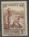 COTE D'IVOIRE 1936-38 Y.T N130 neuf* cote 1 Y.T 2022  