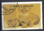 Sao Tom et Principe 1995  - YT 1264 G - Chat domestique Felis silvestris catus