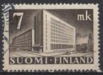 Finlande 1943; Y&T n 265; 7m brun-noir, htel des Postes d'Helsinki