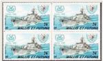 WALLIS & FUTUNA - 1989 - Aviso Amiral Charner - Yvert 384 Bloc de quatre - Neufs
