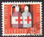 SUISSE N 714 o Y&T 1963  Croix rouge (transfusion de sang)