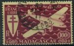 France, Madagascar : poste arienne n 61 oblitr anne 1943