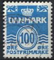 Danemark 1983 Oblitr Wavy lines Lignes ondules Lions Hraldiques Cobalt SU 