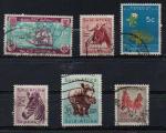 Afrique du sud - Lot de 6 timbres oblitrs