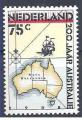 1988 PAYS BAS 1320** Australie, carte, bateau