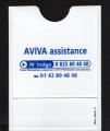 Autocollant pour vignette automobile Sticker Assurances AVIVA Assistance FRANCE