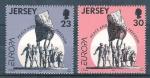 JERSEY N687/688** (europa 1995) - COTE 2.50 