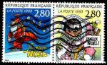 France Poste Obl Yv:2846-47 Lignes ondulées Paire Mi:2992