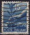 Italie/Italy 1945-48 - Srie dmocratie, plant d'un olivier, obl. - YT 498 