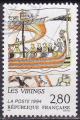 Timbre oblitr n 2867(Yvert) France 1994 - Les vikings