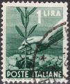 Italie - 1945/48 - Yt n 488 - Ob - Srie courante ; plantation olivier 1 lire v