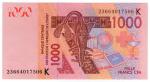 **   SENEGAL   (BCEAO)     1000  francs   2023   p-715v K    UNC   **