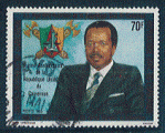 Rp. Cameroun 1983 - Y&T 716 - oblitr - drapeau et prsident Paul Biya