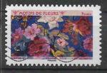 2021 FRANCE Adhesif 1993 oblitr, fleur, roses