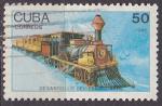 Timbre oblitr n 2875(Yvert) Cuba 1988 - Rail, locomotive ancienne