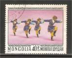 Mongolia - Scott 947  dance / danse