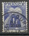 France Taxe 1946; Y&T n 81, 1F bleu-violet, timbre taxe
