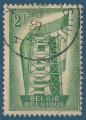Belgique N994 Europa 1956 2F vert oblitr
