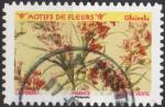 Adh N 1989 - Motifs de fleurs  glaeuls - Cachet rond