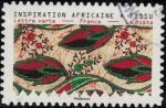 France 2019 rond Tissus Motifs Nature Inspiration Africaine Timbre 10 Y&T 1662 