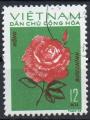 VIÊT-NAM DU NORD N° 839C o Y&T 1974 Fleurs (Rose)