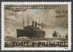 Timbre neuf ** n 918(Yvert) Sao Tome et Principe 1988 - Marine, paquebots
