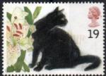 R-U / U-K (G-B) 1995 - Aquarelle chat: Sophie, chat noir - YT 1789 