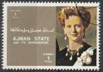 Timbre oblitr n 2591A(Michel) Ajman 1973 - Reine Margrethe II du Danemark