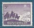 Australie N262 Nol 1959 - Arrive des mages oblitr