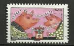 France timbre n 1169 ob anne 2015 srie Proverbes : Donner confiture au cochon