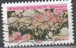 France 2021  adhsif  motifs de fleurs hortensias  oblitr